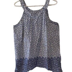 Batik Print Thin Strap Top - Grand and Greene L EUC